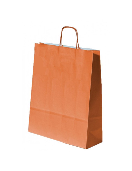 Punga cadou Colorarte 04627, A3, 32x41x12cm, 100g/mp, portocalie, manere din hartie rasucita