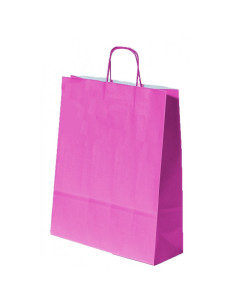 Punga cadou Colorarte 04631 / 00569, A3, 32x41x12cm, 100g/mp, roz, manere din hartie rasucita