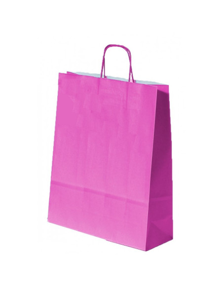 Punga cadou Colorarte 04631 / 00569, A3, 32x41x12cm, 100g/mp, roz, manere din hartie rasucita