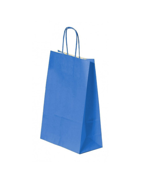 Punga cadou Colorarte 04524 / 00507, A4, 22x31x10cm, 90g/mp, albastra, manere din hartie rasucita