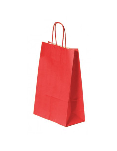 Punga cadou Colorarte 16088 / 00512, A4, 22x31x10cm, 90g/mp, rosie, manere din hartie rasucita