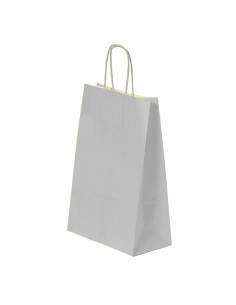 Punga cadou Colorarte 16253 / 00523, A4, 22x31x10cm, 90g/mp, argintie, manere din hartie rasucita