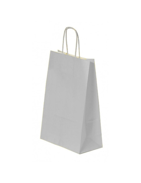 Punga cadou Colorarte 16253 / 00523, A4, 22x31x10cm, 90g/mp, argintie, manere din hartie rasucita