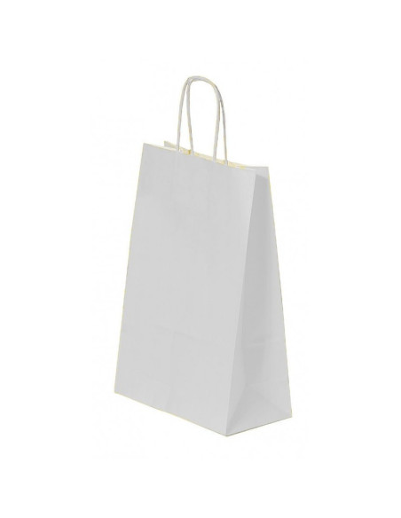 Punga cadou Colorarte 97715 / 01187, A4, 22x31x10cm, 90g/mp, alba, manere din hartie rasucita