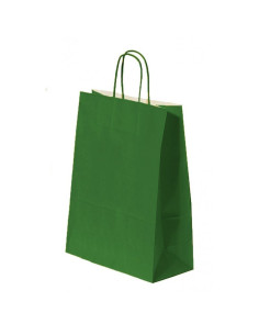 Punga cadou Colorarte 04622 / 00479, B5, 18x22x8cm, 90g/mp, verde, manere din hartie rasucita