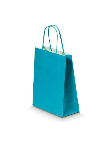 Punga cadou Colorarte 04624 / 00480, B5, 18x22x8cm, 90g/mp, albastra, manere din hartie rasucita
