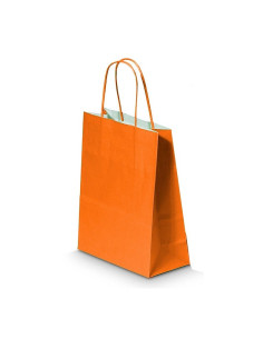 Punga cadou Colorarte 04626, B5, 18x22x8cm, 90g/mp, portocalie, manere din hartie rasucita