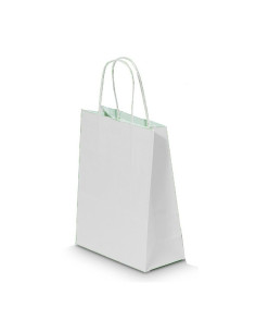 Punga cadou Colorarte 15827 / 00640, B5, 18x22x8cm, 90g/mp, alba, manere din hartie rasucita