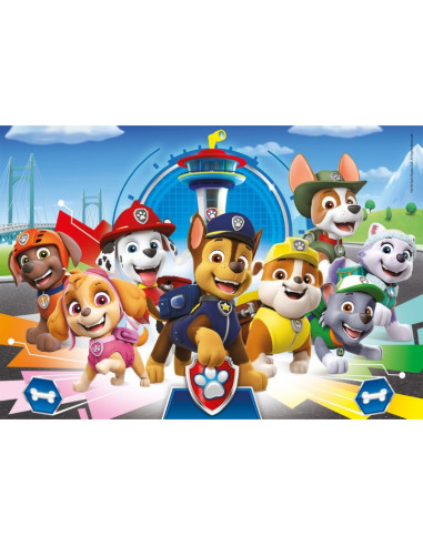 Puzzle carton 2in1 60 piese Clementoni Supercolor - Paw Patrol - set 2x, 21617, 5+ ani