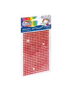 Accesorii creatie - diamante plastic, rosu, 4mm, autoadezive, blister 400 buc, Fiorello, GR-DS039-1 / 170-2391