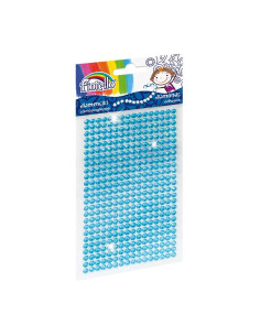 Accesorii creatie - diamante plastic, bleu, 4mm, autoadezive, blister 400 buc, Fiorello, GR-DS039-2 / 170-2392