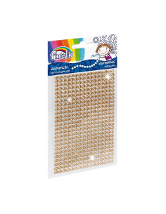 Accesorii creatie - diamante plastic, galben, 4mm, autoadezive, blister 400 buc, Fiorello, GR-DS039-3 / 170-2393