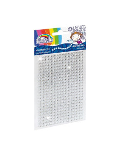 Accesorii creatie - diamante plastic, cristal, 4mm, autoadezive, blister 400 buc, Fiorello, GR-DS039-4 / 170-2394