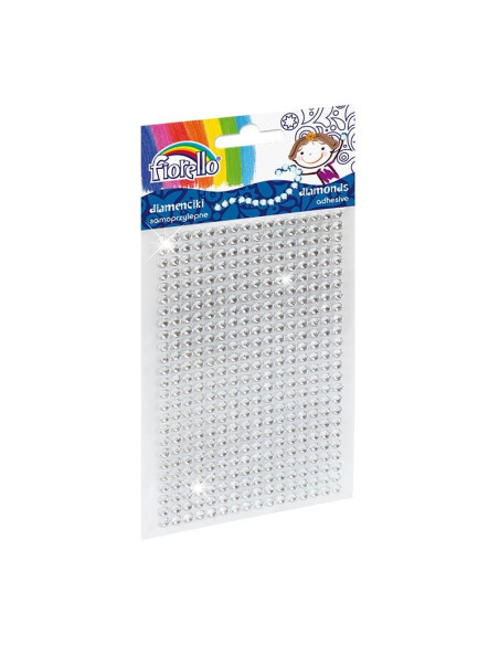 Accesorii creatie - diamante plastic, cristal, 4mm, autoadezive, blister 400 buc, Fiorello, GR-DS039-4 / 170-2394