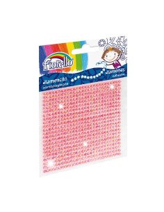 Accesorii creatie - diamante plastic, roz, 2mm, autoadezive, blister 594 buc, Fiorello, GR-DS04 / 170-2400