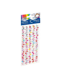 Accesorii creatie - diamante dantela plastic, multicolor, 25cm, autoadezive, blister 5 buc, Fiorello, GR-DS070 / 170-2460