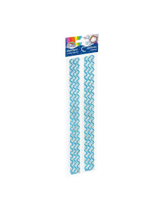 Accesorii creatie - diamante dantela plastic, bleu, 30cm, autoadezive, blister 2 buc, Fiorello, GR-DS081-1 / 170-2461