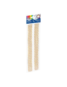 Accesorii creatie - diamante dantela plastic, galben, 30cm, autoadezive, blister 2 buc, Fiorello, GR-DS081-4 / 170-2464