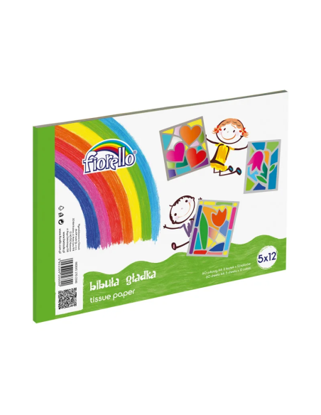Accesorii creatie - hartie matase, A4, 12 culorix5 coli, set 60 coli, Fiorello, 170-2346