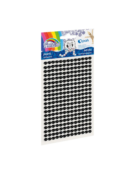 Accesorii creatie - perle plastic, negru, 3mm, set 260 buc, Fiorello, GR-PS162-10 / 170-2576
