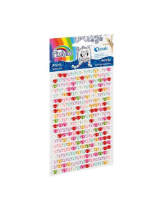 Accesorii creatie - perle plastic, diverse culori, 3mm, intense, set 260 buc, Fiorello, GR-PS162-2 / 170-2584