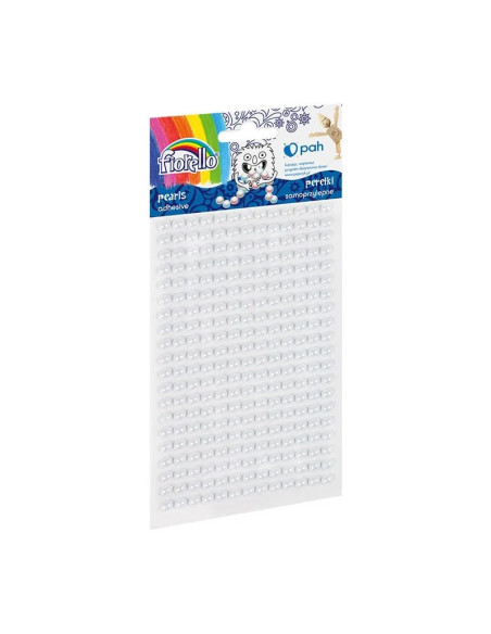 Accesorii creatie - perle plastic, alb, 3mm, set 260 buc, Fiorello, GR-PS162-3 / 170-2575