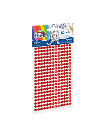 Accesorii creatie - perle plastic, rosu, 3mm, set 260 buc, Fiorello, GR-PS162-4 / 170-2577