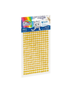 Accesorii creatie - perle plastic, galben, 3mm, set 260 buc, Fiorello, GR-PS162-5 / 170-2582