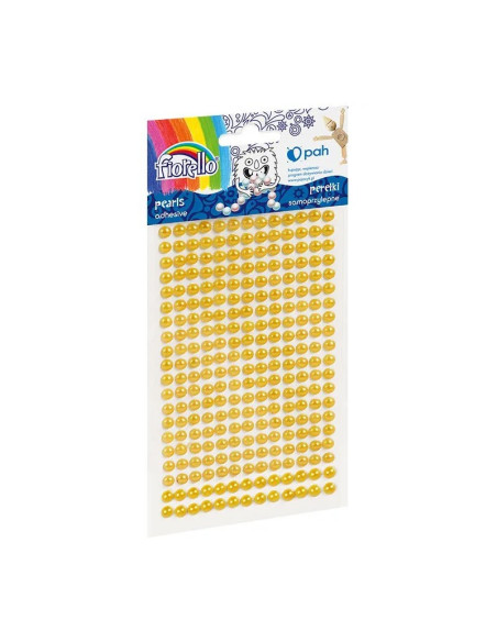 Accesorii creatie - perle plastic, galben, 3mm, set 260 buc, Fiorello, GR-PS162-5 / 170-2582
