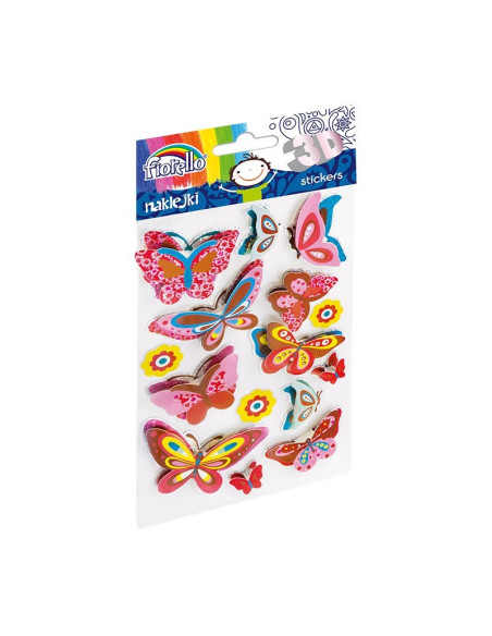 Abtibilduri - fluturi, 15-70mm, 3D cu sclipici, Fiorello, GR-NP018 / 170-2470