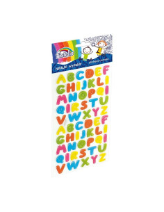 Abtibilduri - litere, 20mm, buretat, diverse culori, set 60 buc, Fiorello, GR-NP141 / 170-2457
