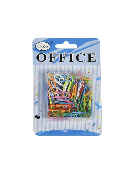 Agrafe birou Office Cover P-5014, metalice, 28mm, diverse culori, blister 100 buc