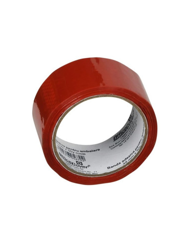 Banda adeziva Office-Cover, pentru ambalare, 48mm x 50yard, rosu