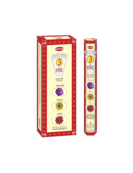Betisoare parfumate Hem 253, Precious 3in1 - Inimate, Fancy, Glory, set 20 buc