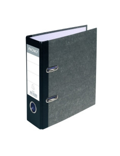 Biblioraft carton marmorat Noki 56411-300, A4, portret, 7cm, negru