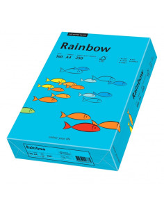 Carton colorat A4 Rainbow 88042747, 160g/mp, albastru, top 250 coli