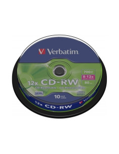 CD-RW Verbatim 43480, 700MB / 80min, 12x, set 10 buc