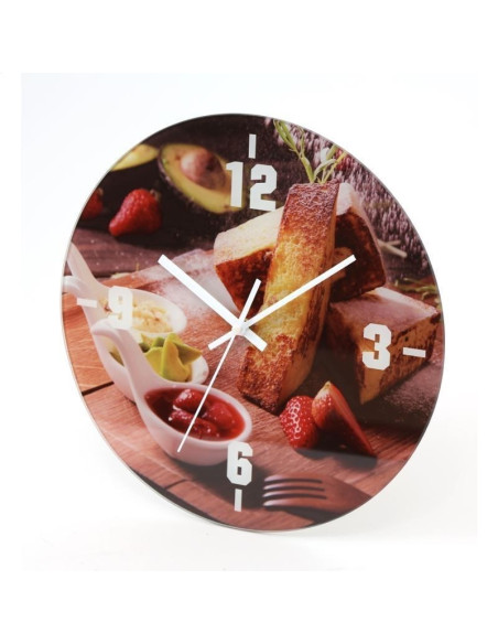 Ceas de perete Platinet 43816, Joy, rotund, 29.5x29.5x2cm, plastic, afisaj analogic cu cifre arabe, quartz