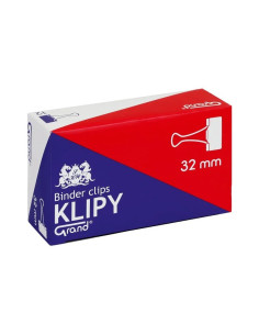 Clipsuri metalice Grand 110-1094, 32mm, negre, cutie 12 buc