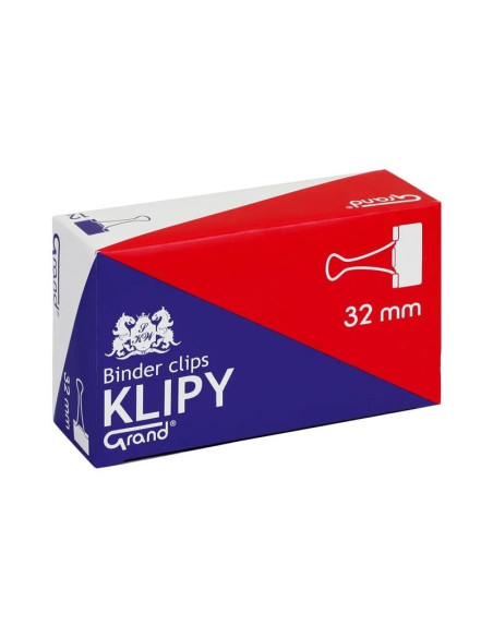 Clipsuri metalice Grand 110-1094, 32mm, negre, cutie 12 buc
