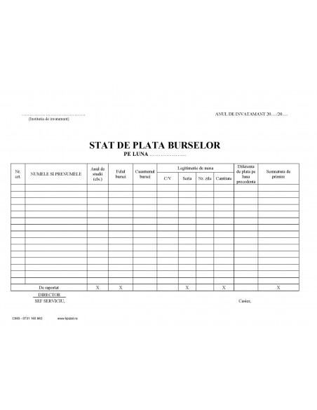 Stat pentru plata burselor