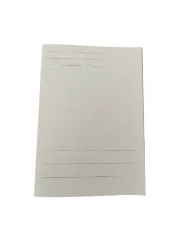 Dosar cu sina tare Vega Silence Doc, carton duplex, 230g/mp, alb, colturi rotunjite