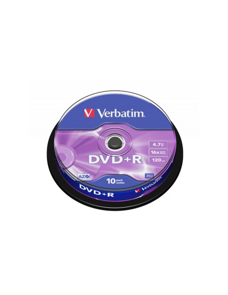 DVD+R Verbatim 43498, 4.7GB / 120min, 16x, set 10 buc