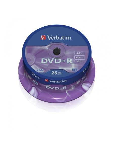 DVD+R Verbatim 43500, 4.7GB / 120min, 16x, set 25 buc
