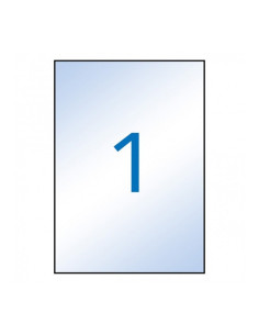 Etichete autocolante Agipa 10053, 1/A4, 210x297mm, permanente, colturi drepte, transparent, pentru inkjet, top 10 coli (10 et.) 2