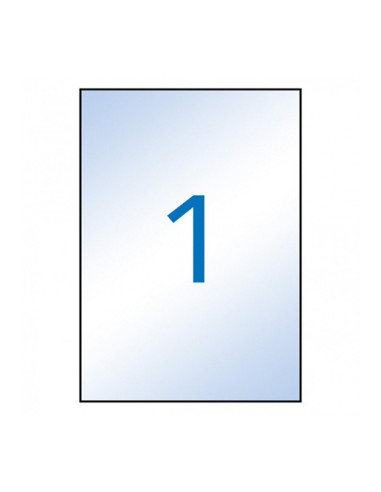 Etichete autocolante Agipa 10053, 1/A4, 210x297mm, permanente, colturi drepte, transparent, pentru inkjet, top 10 coli (10 et.)