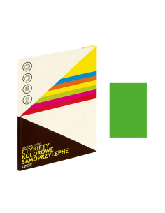 Etichete autocolante Grand 150-1064, 1/A4, 210x297mm, permanente, colturi drepte, verde fluorescent, top 25 coli