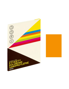 Etichete autocolante Grand 150-1066, 1/A4, 210x297mm, permanente, colturi drepte, portocaliu fluorescent, top 25 coli
