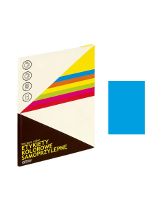 Etichete autocolante Grand 150-1365, 1/A4, 210x297mm, permanente, colturi drepte, albastru fluorescent, top 25 coli