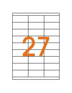 Etichete autocolante Agipa 119030, 27/A4, 70x31mm, permanente, colturi drepte, alb, top 100 coli (2700 etichete) 2
